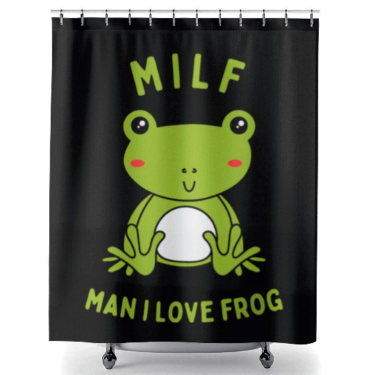 MILF Man I Love Frog Shower Curtains