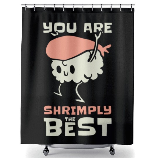 Asian Food Sushi Shrimp Food Sushi Lover Shower Curtains