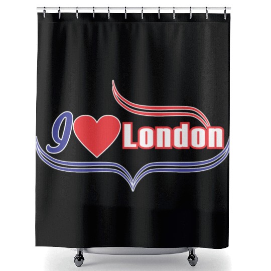 I LOVE LONDON best design Shower Curtains