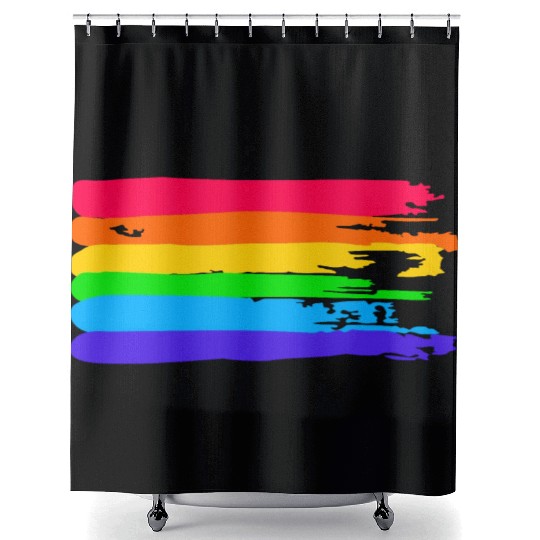Gay Pride Flag Shower Curtains