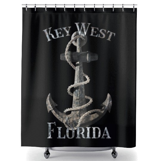 Key West Florida Nautical Anchor Sailing Shower Curtains