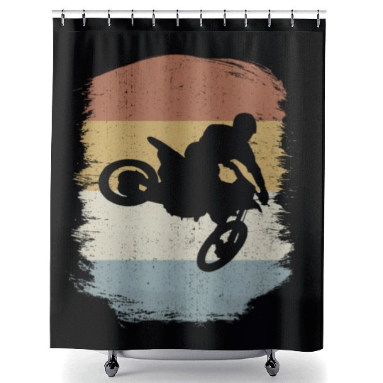 Dirt Bike MX Motocross Supercross Shower Curtains