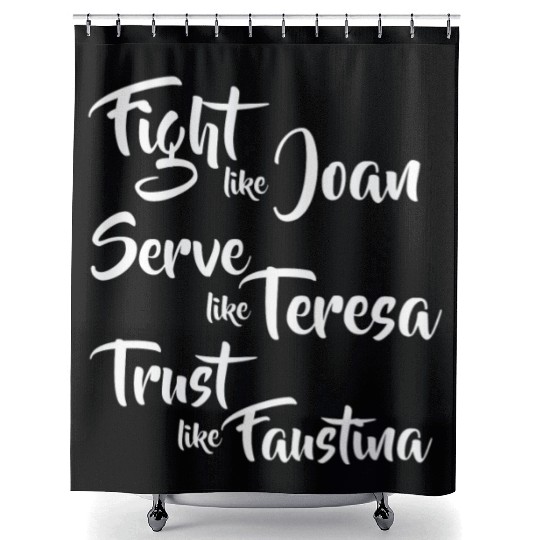 Catholic Saints Joan Teresa Faustina Shower Curtains