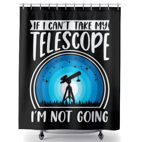 Telescope Owner Stars Galaxy Astronomer Shower Curtains