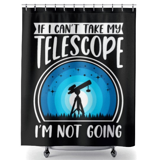 Telescope Owner Stars Galaxy Astronomer Shower Curtains