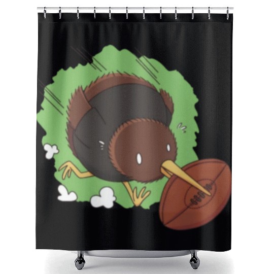 Funny Kiwi Animal Shower Curtains