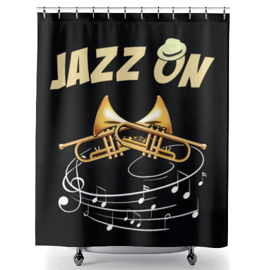 Jazz Music Lover Trumpet Shower Curtains