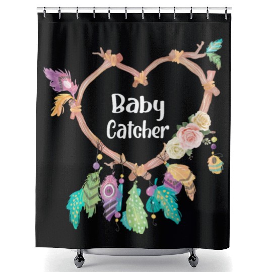 Baby Catcher Midwife Dreamcatcher Doula Shower Curtains