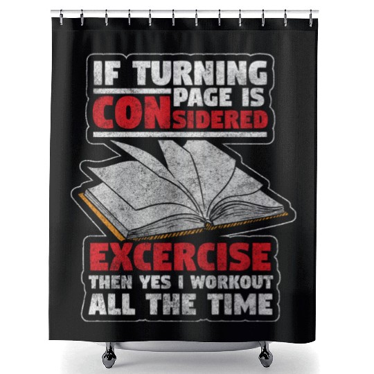 Bookworm Library Literature Back To School Shower Curtains