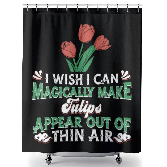 Tulip Garden Gardening Shower Curtains