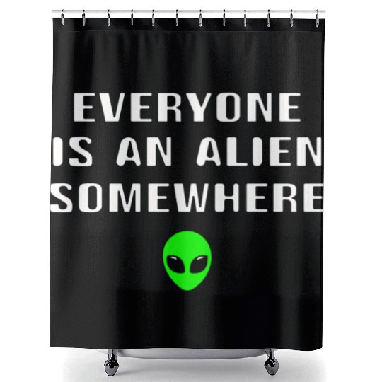 Alien Galaxy Ufo Extraterrestrial Spaceship space Shower Curtains