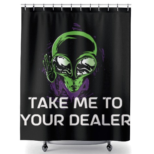Alien Gift Extraterrestrial UFO AREA 51 Sci-fi Shower Curtains