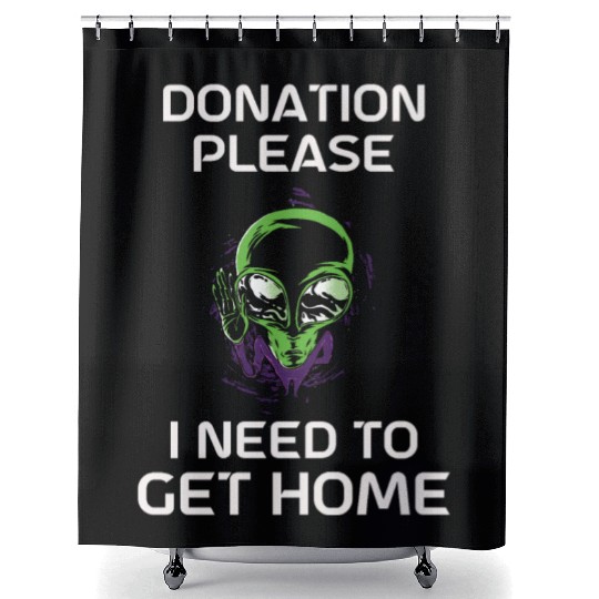 Alien Gift Extraterrestrial UFO AREA 51 Sci-fi Shower Curtains