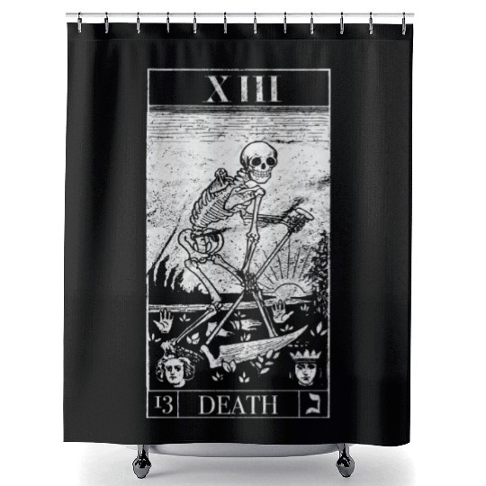 Blackcraft The Grim Reaper Vintage Death Tarot Car Shower Curtains