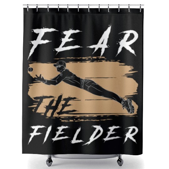 Sports Game Baseball Catcher Athlete Lifetstyle Shower Curtains