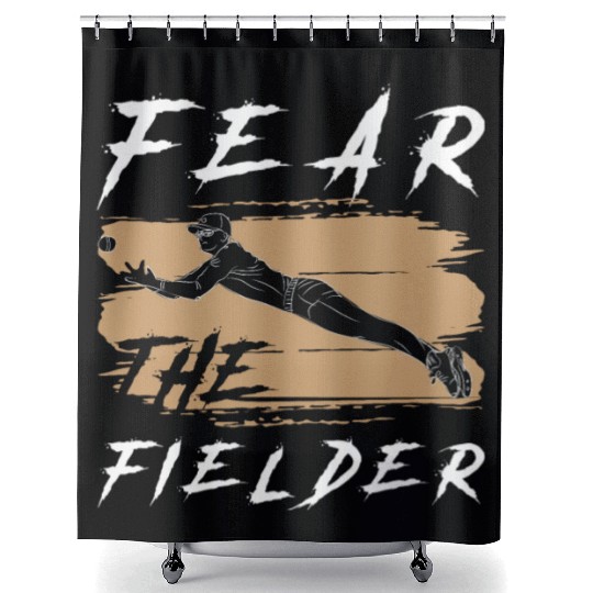 Sports Game Baseball Catcher Athlete Lifetstyle Shower Curtains