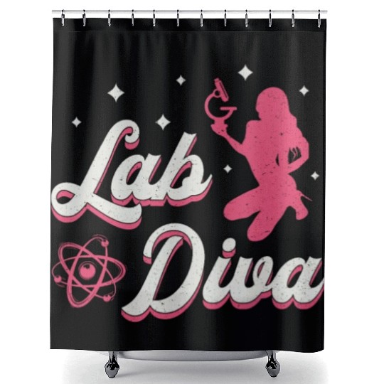 Lab Diva Laboratory Technician Science Lab Tech Shower Curtains