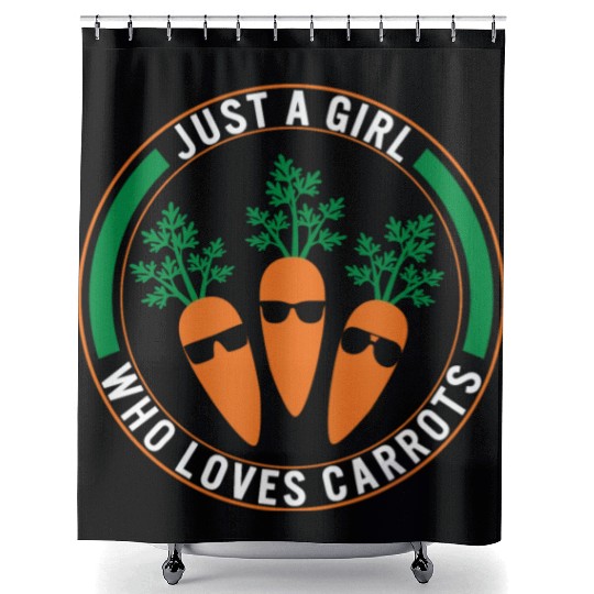 Carrot Vegetable Shower Curtains, Just A Girl Who Loves