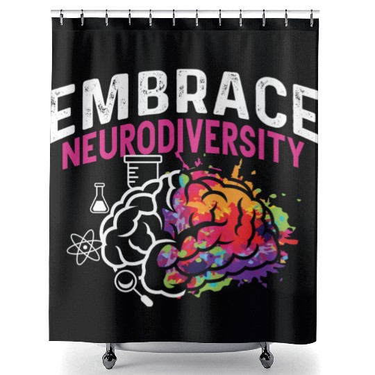 Embrace Neurodiversity Psychiatrist Gift Shower Curtains