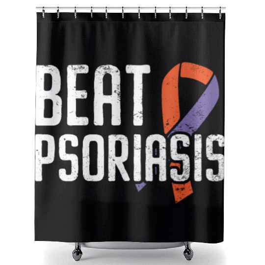 Beat Psoriasis Skin Disease Psoriasis Awareness Shower Curtains