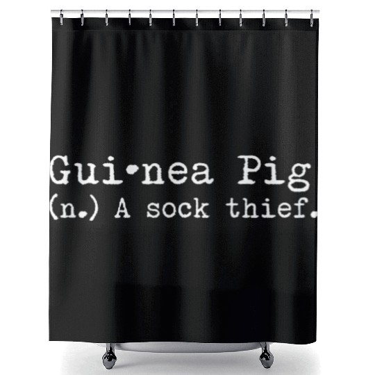 A Sock Thief Guinea Pig Shower Curtains