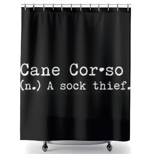 A Sock Thief Cane Corso Shower Curtains