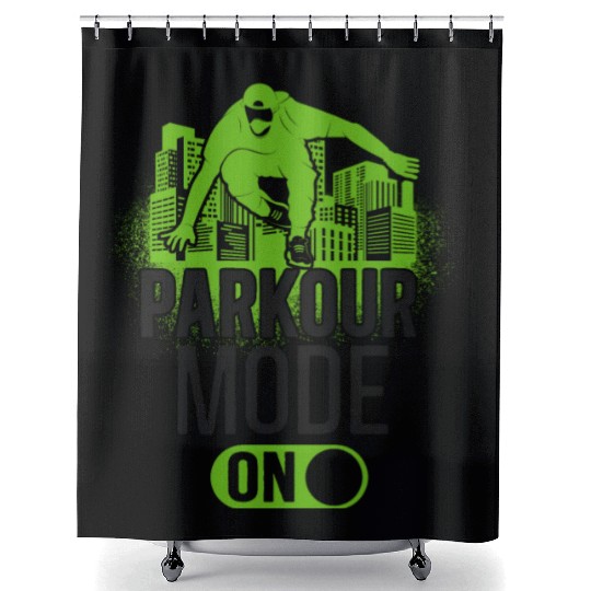 Parkour Free Running Traceur Shower Curtains