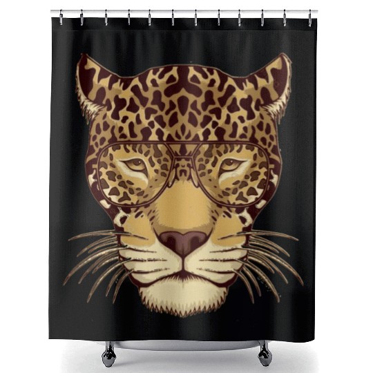 Leopard Punk Style Shower Curtains