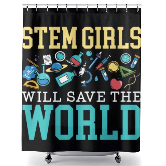 Steminist Engineering Biologist Science Math Shower Curtains