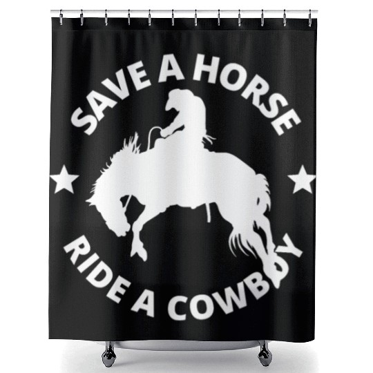 horse cowboy Shower Curtains