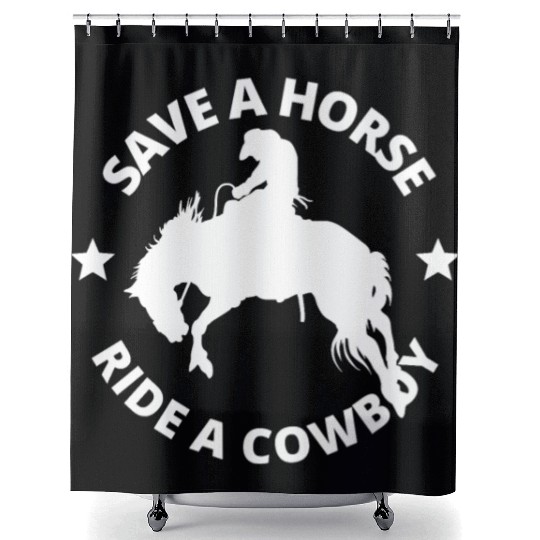 horse cowboy Shower Curtains