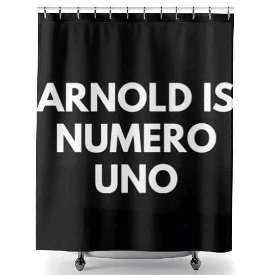 Arnold Is Numero Uno Gym Shower Curtains