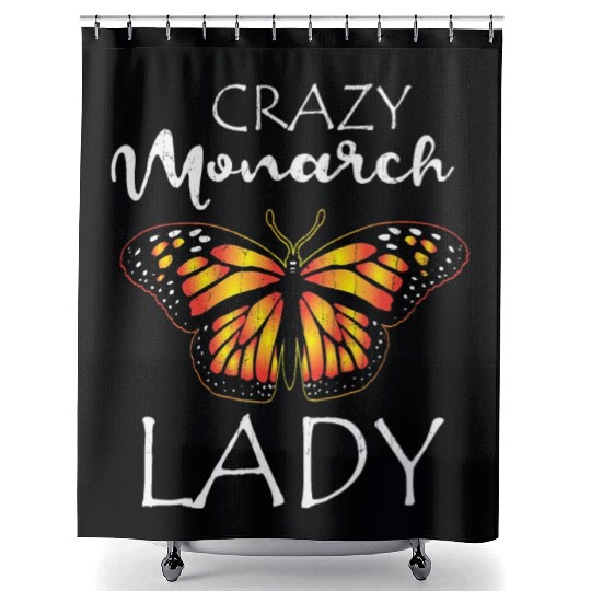 Crazy Monarch Butterfly Lady Butterflie Lover Cute Shower Curtains