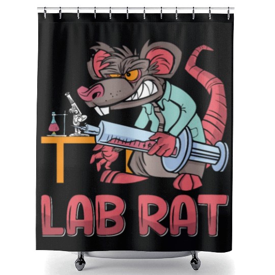 Lab Tech Lab Rat Laboratory Chemist Technician Shower Curtains