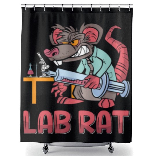 Lab Tech Lab Rat Laboratory Chemist Technician Shower Curtains