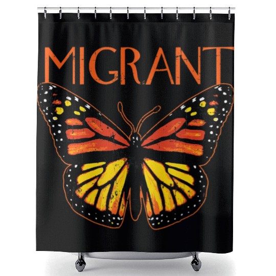 Monarch Butterfly Migration Funny Butterfly Lover Shower Curtains