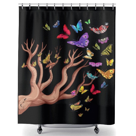 Monarch Butterflies Nature Butterfly Shower Curtains