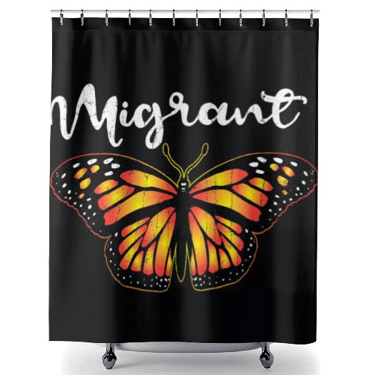 Migrant Monarch Butterfly Lover Cute Butterflies Shower Curtains