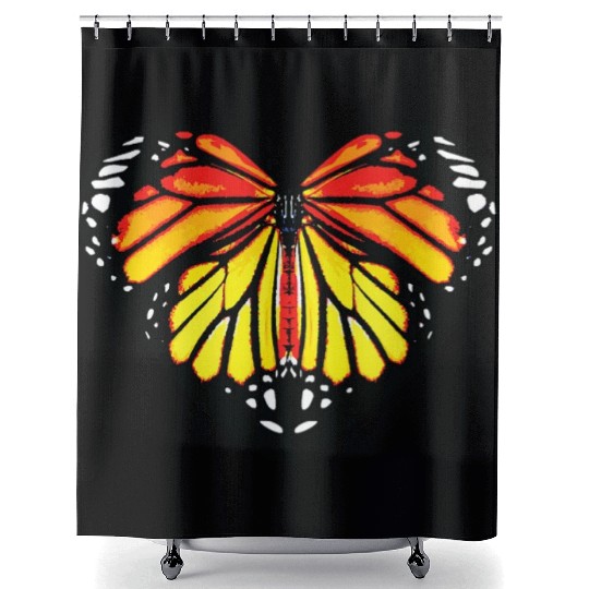 Monarch Butterfly Heart Mom Butterfly Lover Mom Shower Curtains