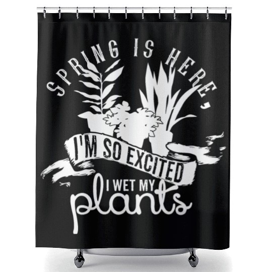 Fun Novelty Spring Gardening plants seeds dirt Shower Curtains