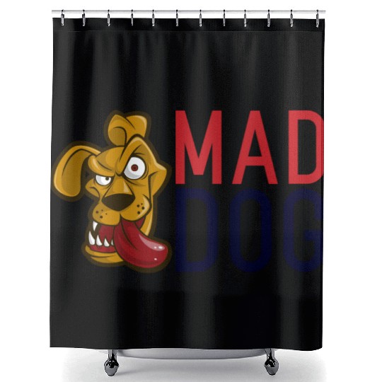 Mad Dog Shower Curtains
