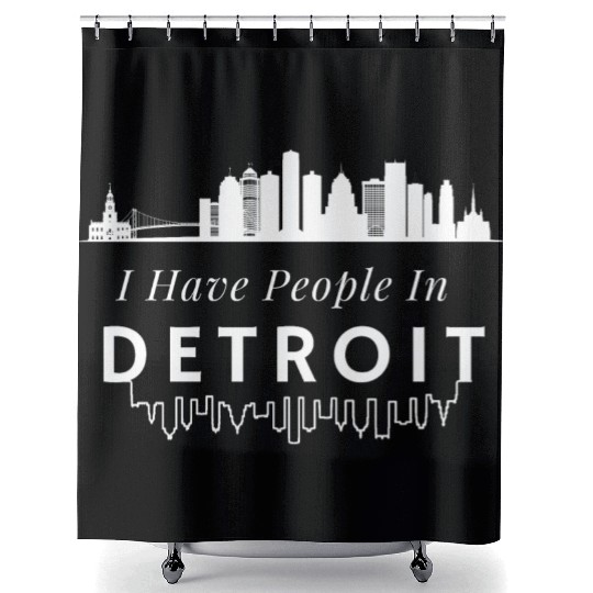 I Have People In Detroit,Michigan,Detroit in mind Shower Curtains