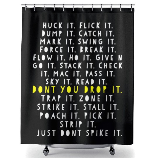 Ultimate frisbee game language Frowler Disc Golf Shower Curtains