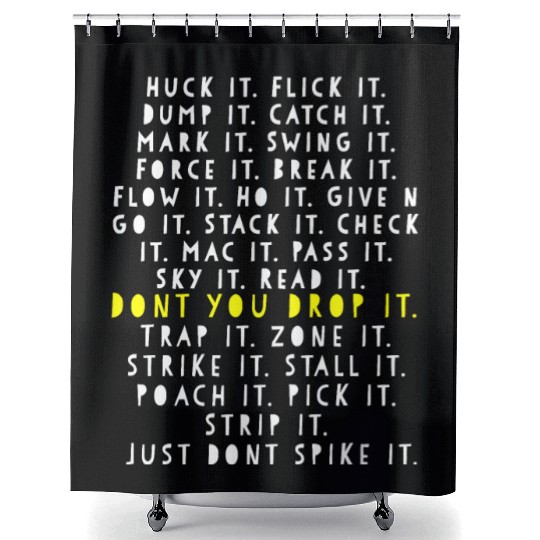 Ultimate frisbee game language Frowler Disc Golf Shower Curtains