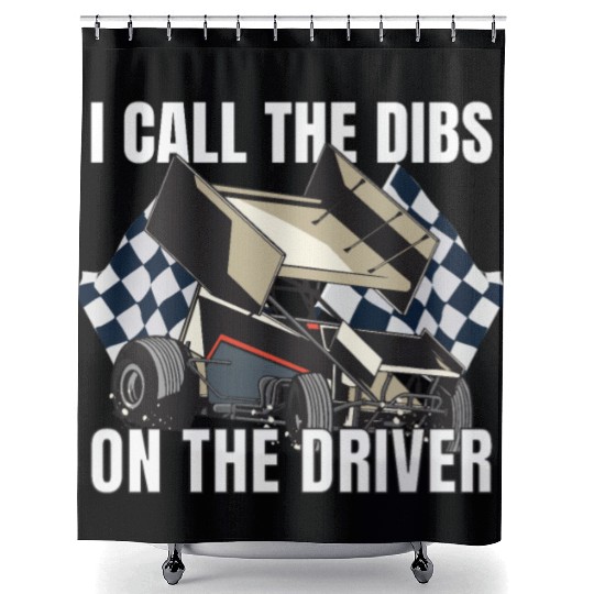 Sprint Car Mom Dirt Track Racing Racing Race Day Shower Curtains