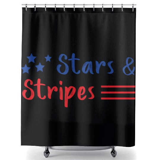 Stars and Stripes Us Flag Shower Curtains