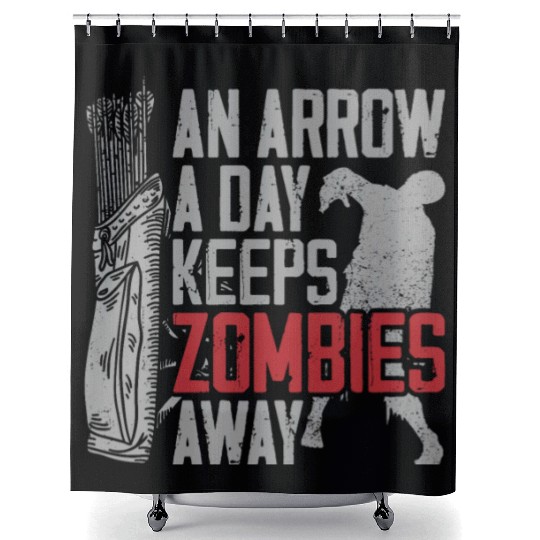 Archery Bow Archer Zombie Vintage Shower Curtains