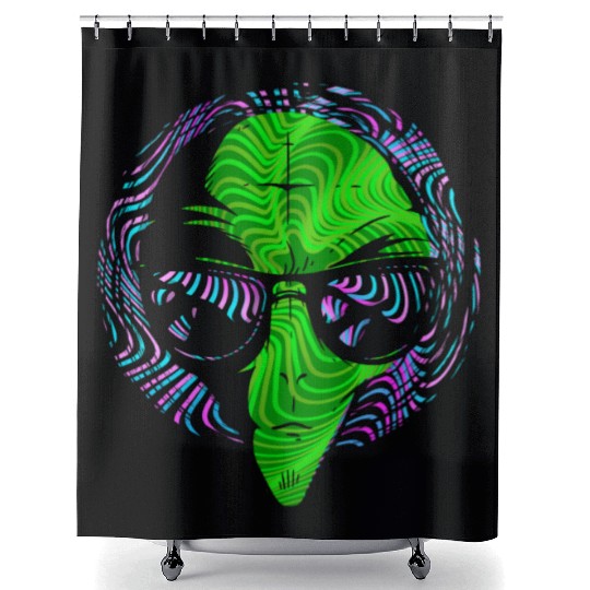 Alien Gift Extraterrestrial UFO AREA 51 Sci-fi Shower Curtains