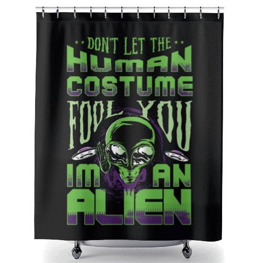 Alien Gift Extraterrestrial UFO AREA 51 Sci-fi Shower Curtains