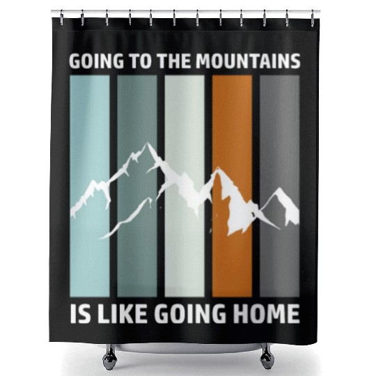 Hiking Snowboarding Skiing Mountains Shower Curtains